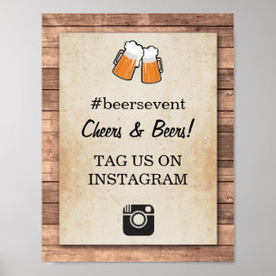 Cheers & Beers Instagram Sign Photo Event Party