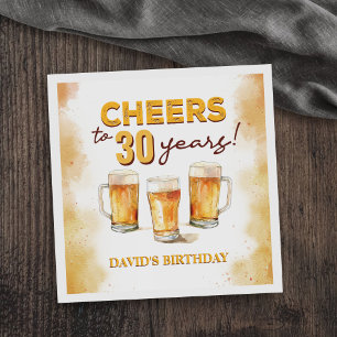 Cheers & Beers Mens Funny Birthday Napkin