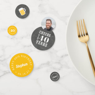 Cheers & Beers Milestone Birthday Custom Party Confetti