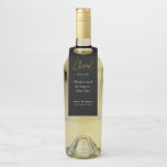 Cheers Best Man Thanks/names/wedding date Bottle Tag<br><div class="desc">Your Best Man will be working hard on your wedding day! Show your appreciation in style - give him a bottle of his favourite tipple and present it with this cool bottle hanger, with elegant script typography ‘Cheers’ in gold. The rest of the text you can easily personalise with his...</div>