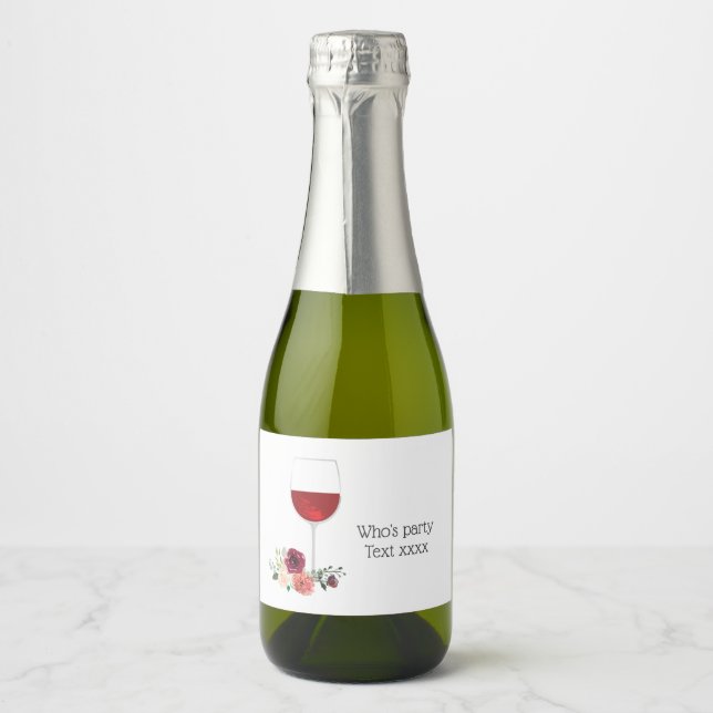 cheers birthday Sparkling Wine Label (Front)
