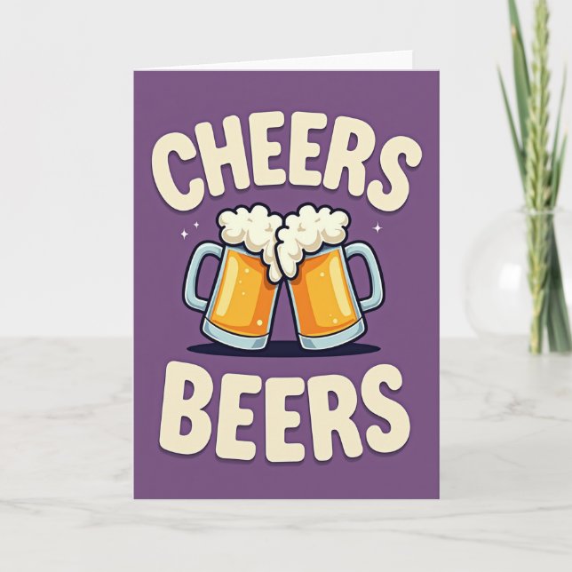 Cheers Birthday Toast Card (Front)