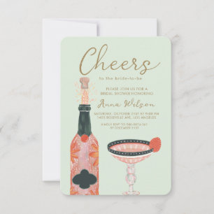Cheers Bridal Brunch Campagne Blush Invitation