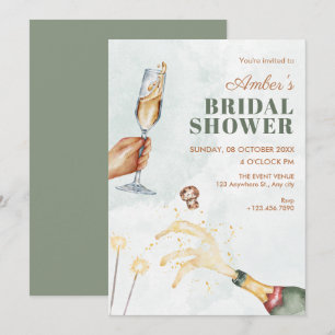 Cheers bridal shower invitation