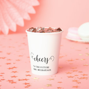 Cheers Bride To Be Wedding Event Paper Cups