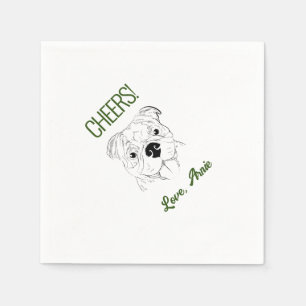 Cheers! Bulldog Wedding Napkins