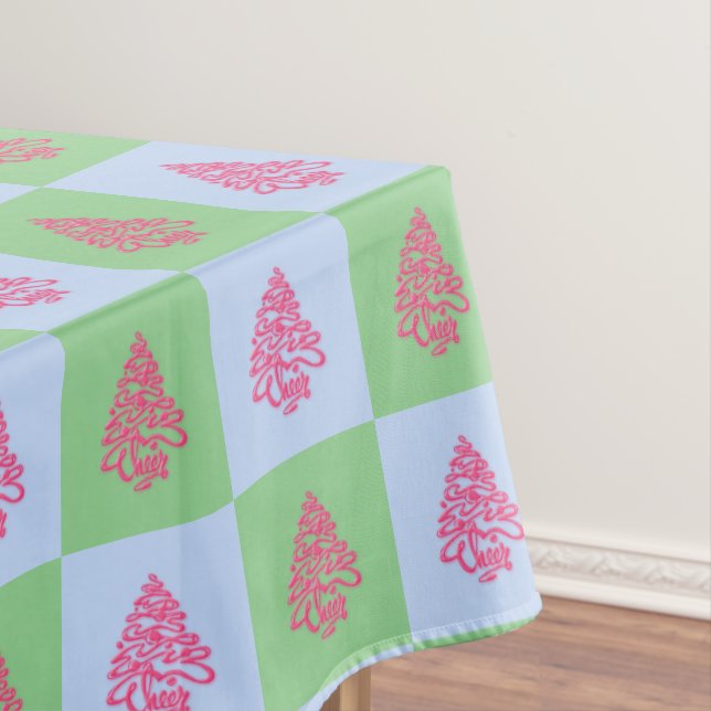 Cheers Christmas Trees-3-COTTON TABLECLOTH 52x70 (In Situ)