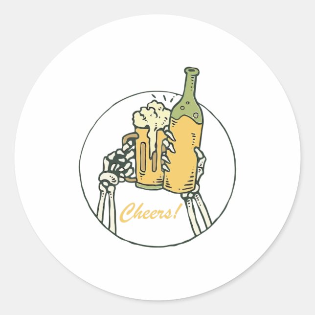 Cheers! Classic Round Sticker (Front)