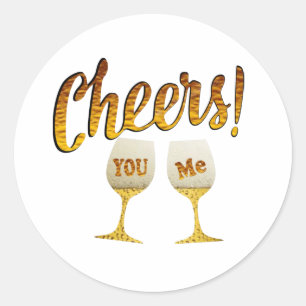 Cheers classic round sticker