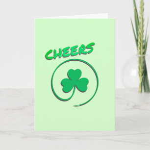 Cheers Clover Shamrock All Purpose Blank Card