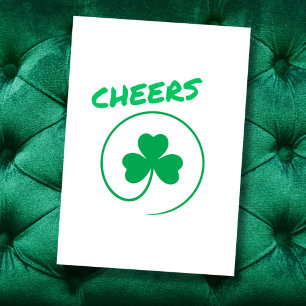 Cheers, Clover, Shamrock Ireland All Purpose blank Card