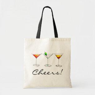 Cheers! Cocktails Martini Cosmo Manhattan Bar Tote Bag