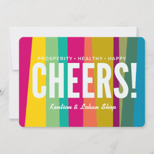 cheers & colourful patterned