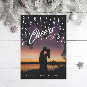 Cheers Confetti to the New Year Photo Holiday Card