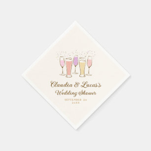 Cheers Couples Coed Wedding Shower Napkin
