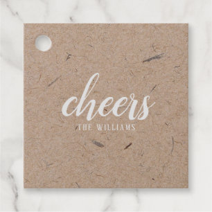 Cheers Custom Holiday Christmas Sticker or Labels