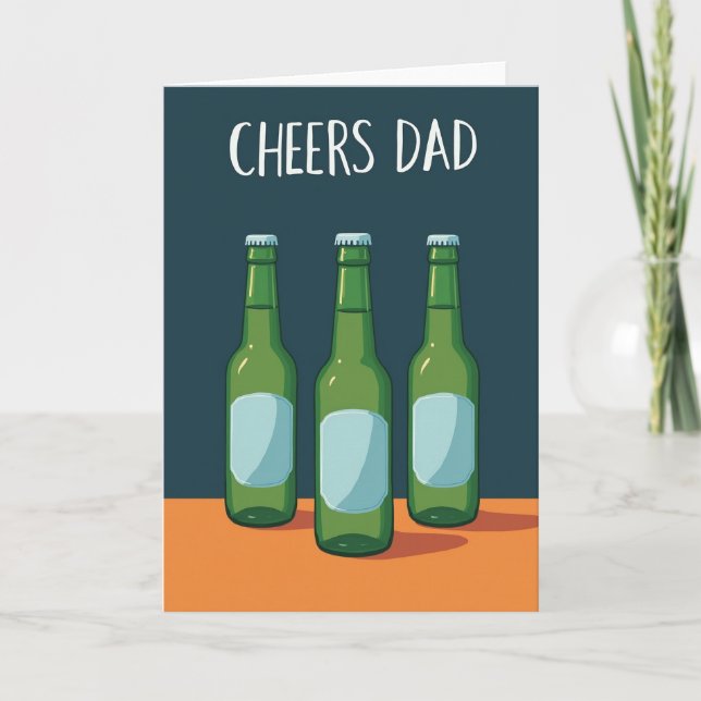 Cheers Dad Teal Backdrop Card (Front)