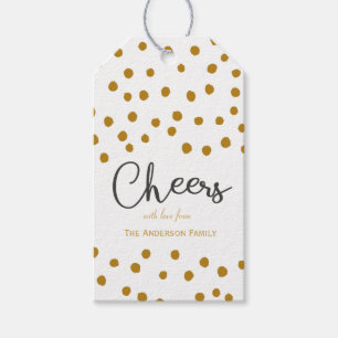 Cheers & dots gift tags