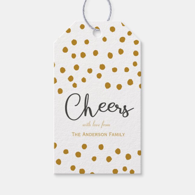 Cheers & dots gift tags (Front)