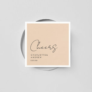 Cheers! Elegant, minimal, handwriting Napkin