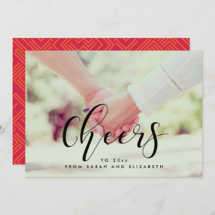 Cheers Elegant New Year's photo card