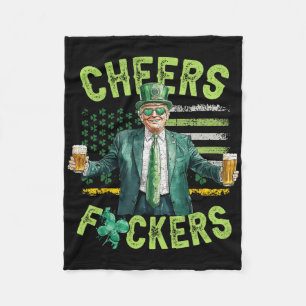 Cheers Ers St Patrick's Day Funny Beer Drinking Tr Fleece Blanket
