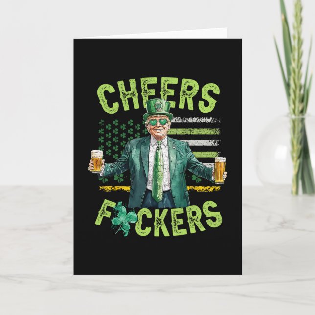 Cheers Ers St Patricks Day Funny Beer Drinking Tru Card (Front)