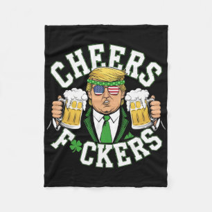Cheers Ers St Patricks Day Funny Beer Drinking Tru Fleece Blanket