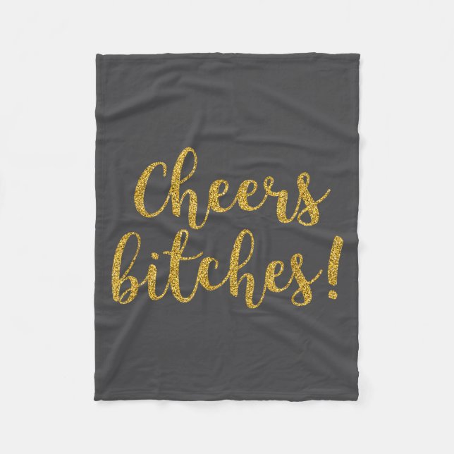Cheers Es Happy New Year Celebration New Years Eve Fleece Blanket (Front)