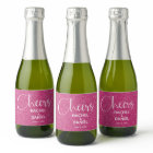 Cheers Faux HOT PINK GLITTER Wedding Mini