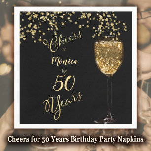 Cheers fo 50 Years Birthday Napkin