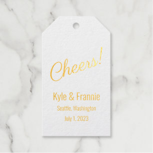 Cheers! Foil Personalised Favour Tags
