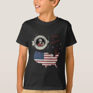 Cheers For Freedom Independence Day Flag 4th Of Ju T-Shirt