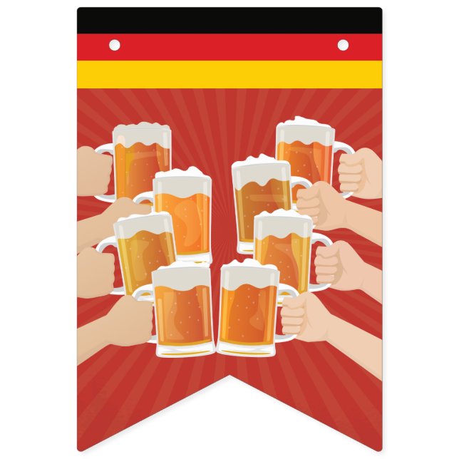 Cheers for Oktoberfest! Beers for Everyone! Bunting (First Flag)