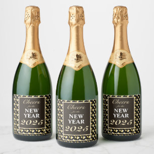Cheers for the New Year New Years Eve 2025   Sparkling Wine Label