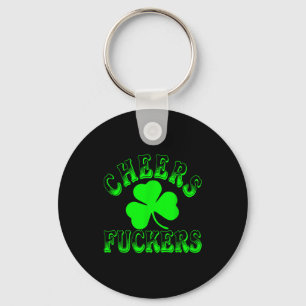 Cheers Forers Irish St Patricks Day Shamrock Tee  Key Ring
