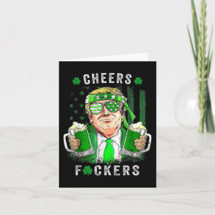 Cheers Forers St Patricks Day Beer Drinking Funny  Card