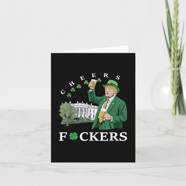 Cheers Forers St Patricks Day Funny Beer Drinking  Card (Front)