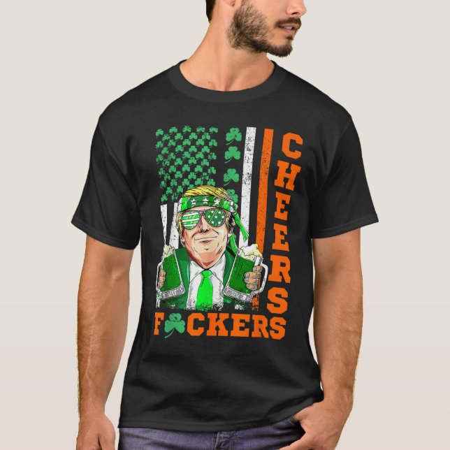 Cheers Forers St Patricks Day Funny Beer Drinking T-Shirt (Front)