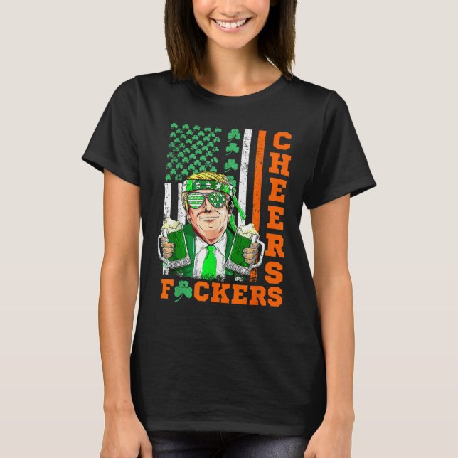 Cheers Forers St Patricks Day Funny Beer Drinking T-Shirt (Front)