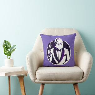 Cheers from Santa - Elegant Holiday Toast Cushion