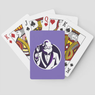 Cheers from Santa - Elegant Holiday Toast Playing Cards