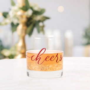 CHEERS!  Fun Beautiful Typography with Name Whiskey Glass