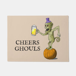 Cheers Ghouls Halloween Party Doormat