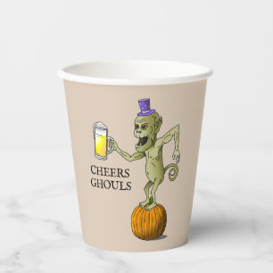 Cheers Ghouls Halloween Party Paper Cups