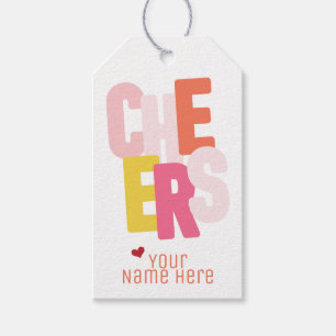 Cheers Gift Tag, Housewarming Colorful  Tags