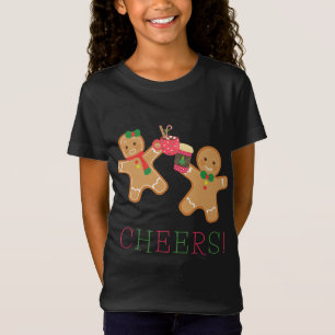 Cheers Gingerbread Man and Woman Hot Chocolate Cof T-Shirt