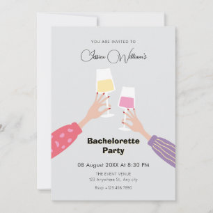 Cheers glass Bachelorette party Invitation