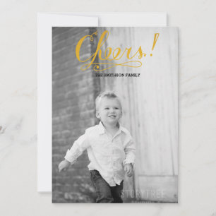 cheers gold new year card