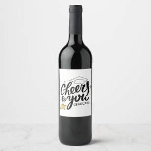 Cheers Graduation Graphics Best Graduation Party Wine Label